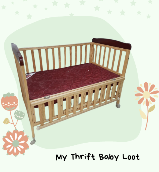 Preloved Babyhug Baby Cot with Gadda ( Gurgaon )